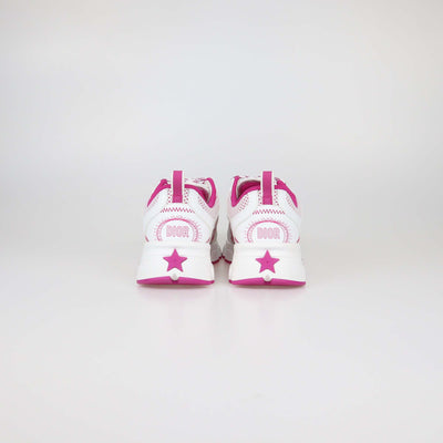 Christian Dior White/Pink Technical Mesh Dior Chrono Sneakers
