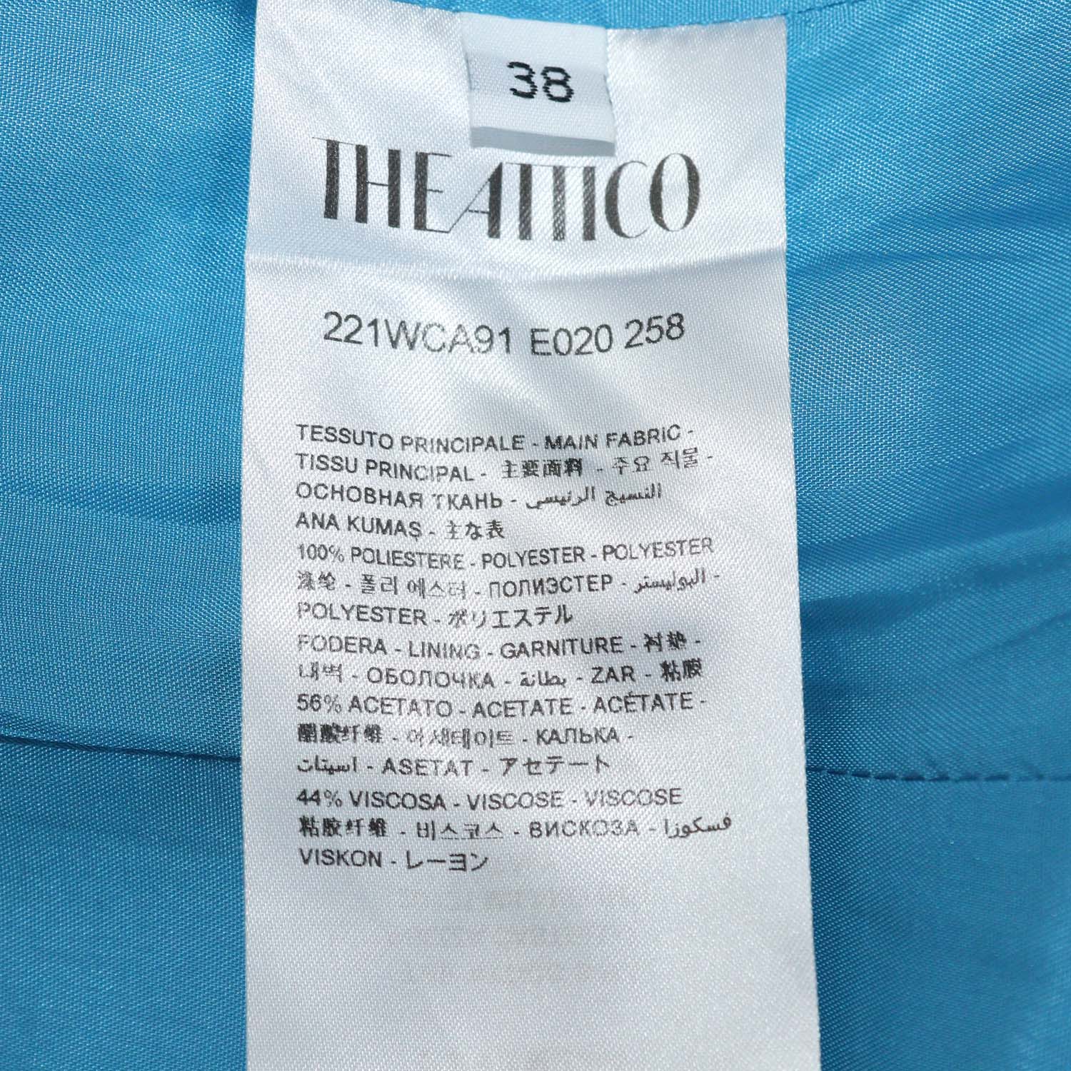 The Attico Capri Blue Polyester Jacqueline Mini Dress