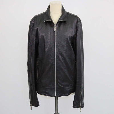 Dolce & Gabbana Black Leather Zip Pocket Jacket