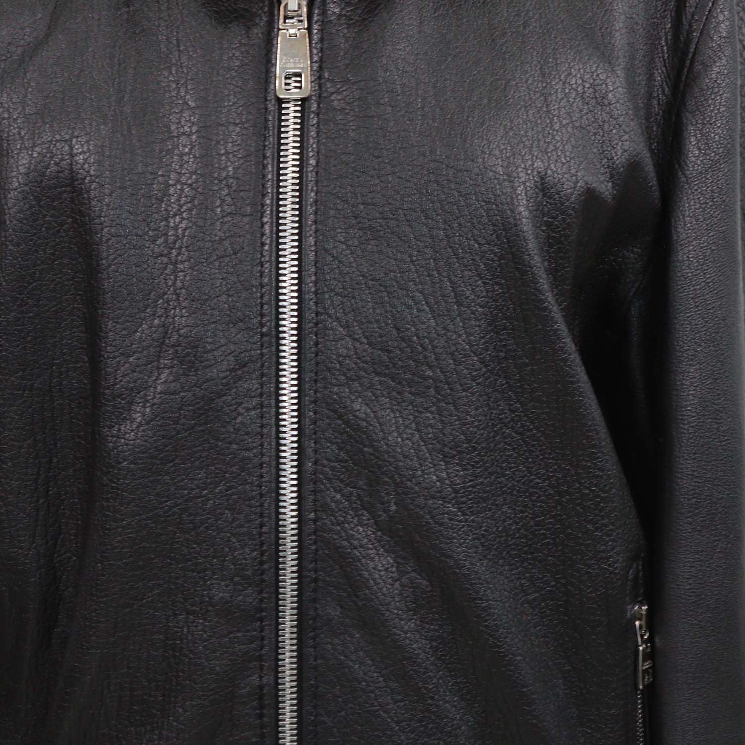 Dolce & Gabbana Black Leather Zip Pocket Jacket