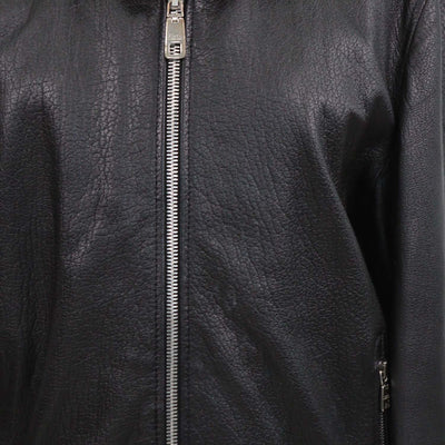 Dolce & Gabbana Black Leather Zip Pocket Jacket
