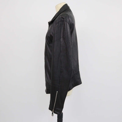 Dolce & Gabbana Black Leather Zip Pocket Jacket