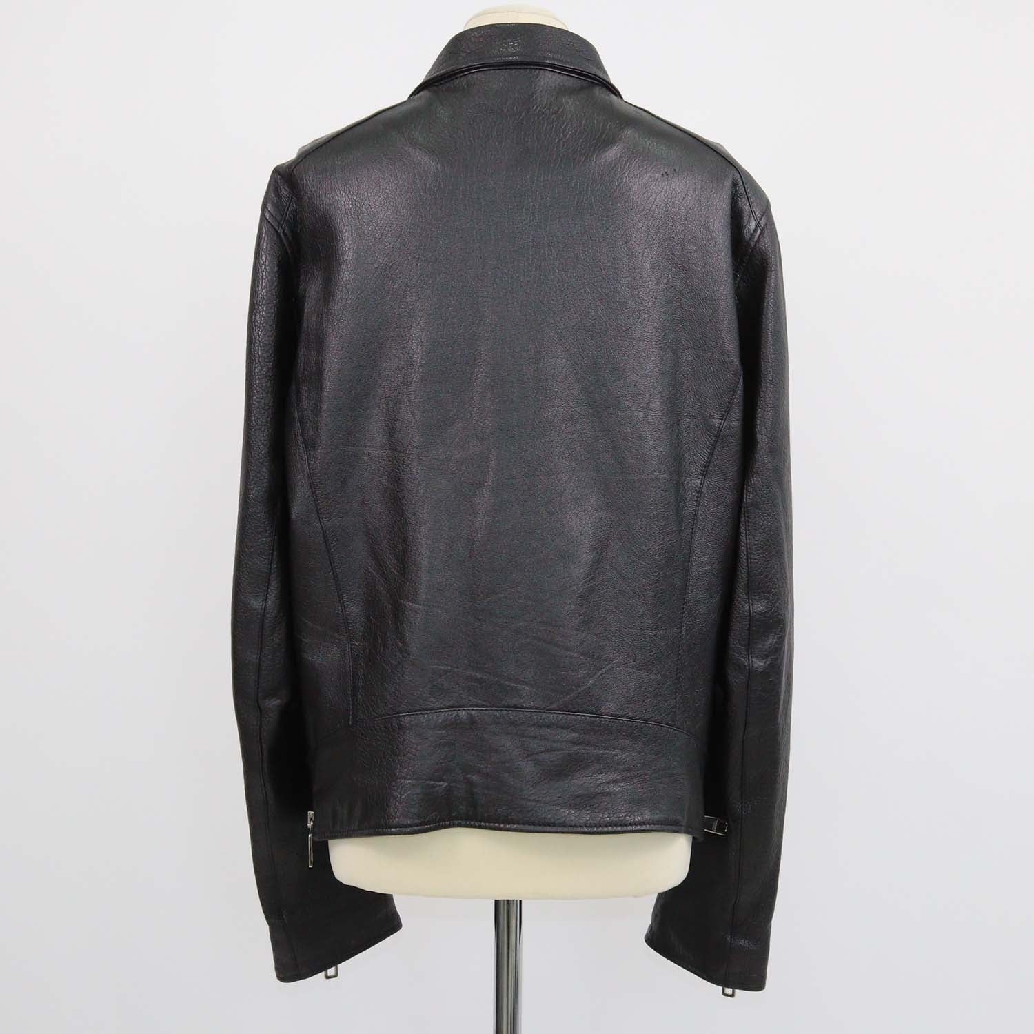 Dolce & Gabbana Black Leather Zip Pocket Jacket