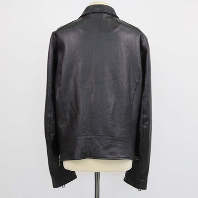 Dolce & Gabbana Black Leather Zip Pocket Jacket