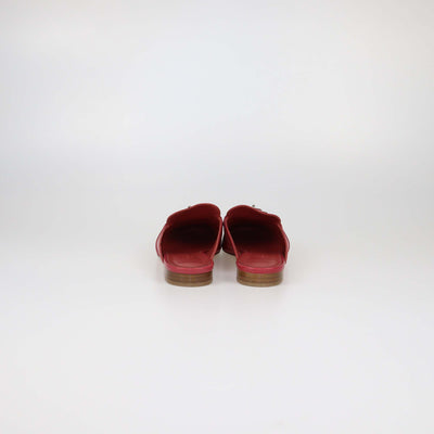 Hermes Red Leather Oz Mules