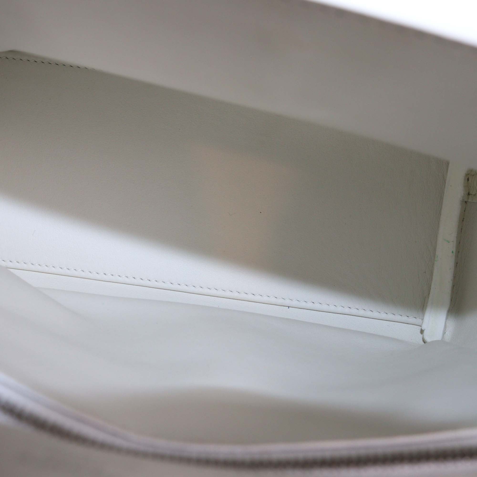 Hermes Blanc Evercolor and Swift Leather Mini 24/24 Bag