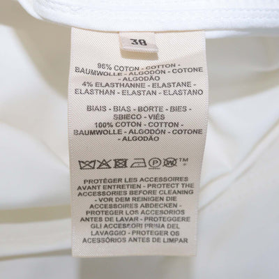 Hermes White Cotton Button Front Sellier Collarless Jacket