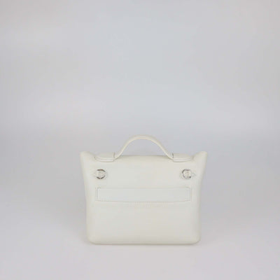 Hermes Blanc Evercolor and Swift Leather Mini 24/24 Bag