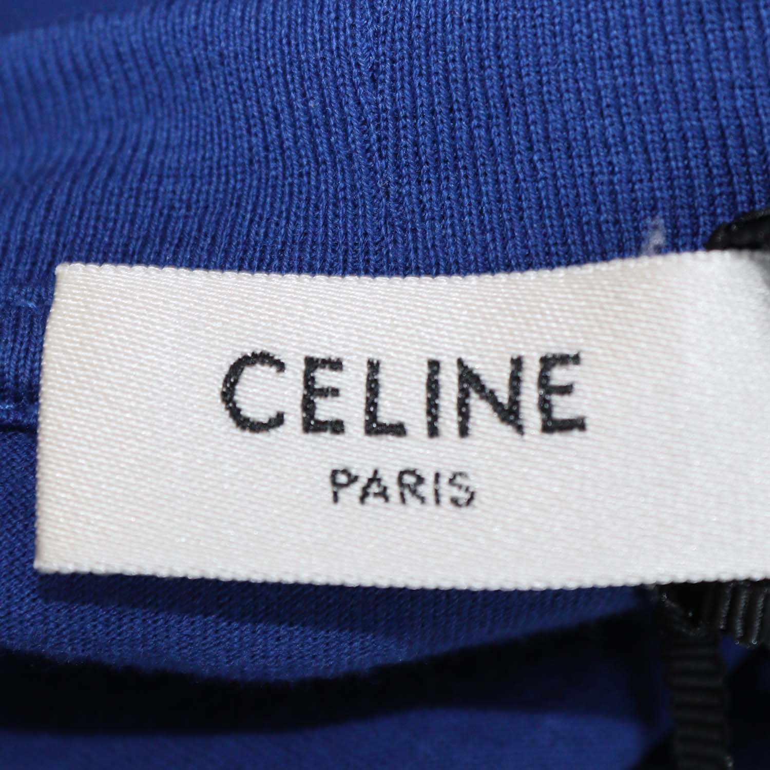 Celine Blue Cotton Triomphe Loose T-Shirt