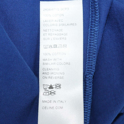 Celine Blue Cotton Triomphe Loose T-Shirt