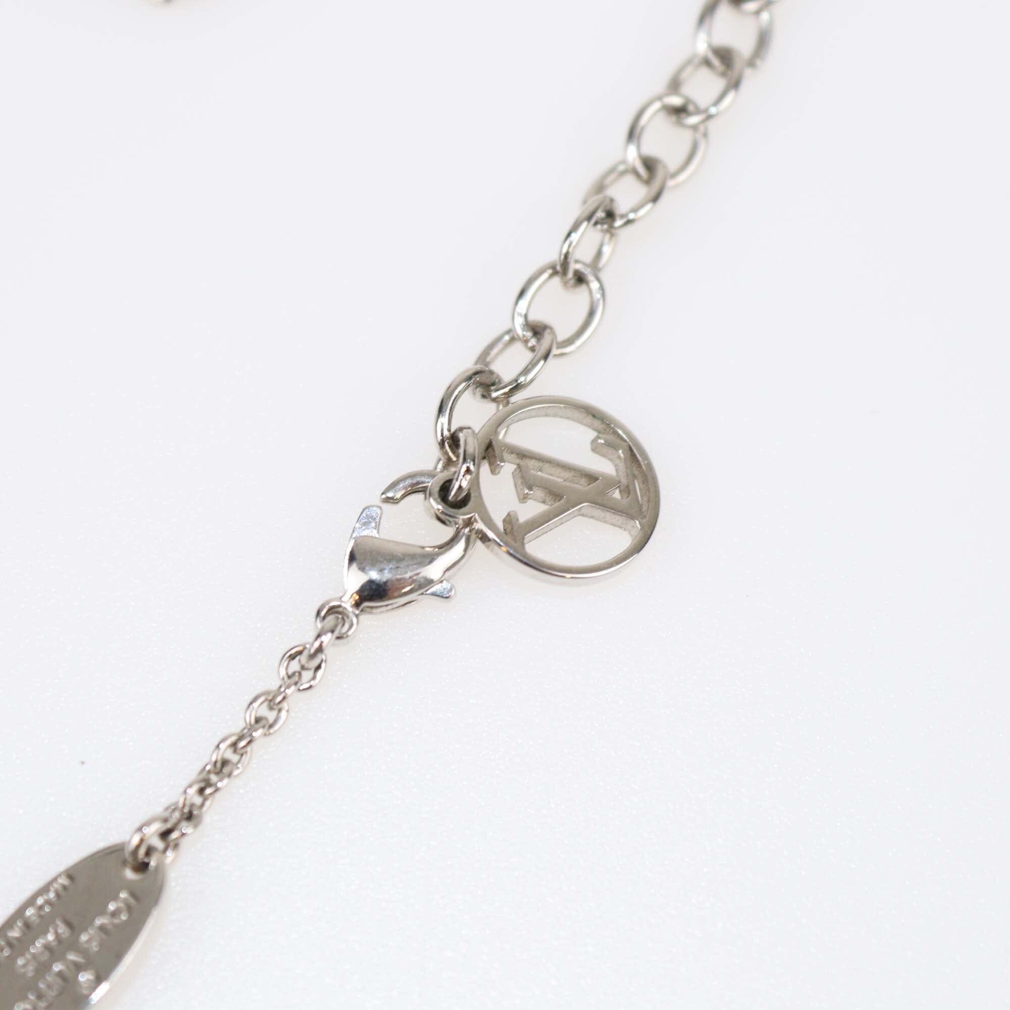 Louis Vuitton Essential V Supple Palladium Plated Brass Necklace Womens Louis Vuitton 