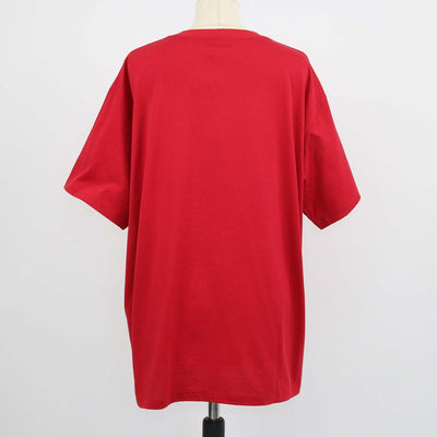 Celine Red Cotton Triomphe Loose T-Shirt