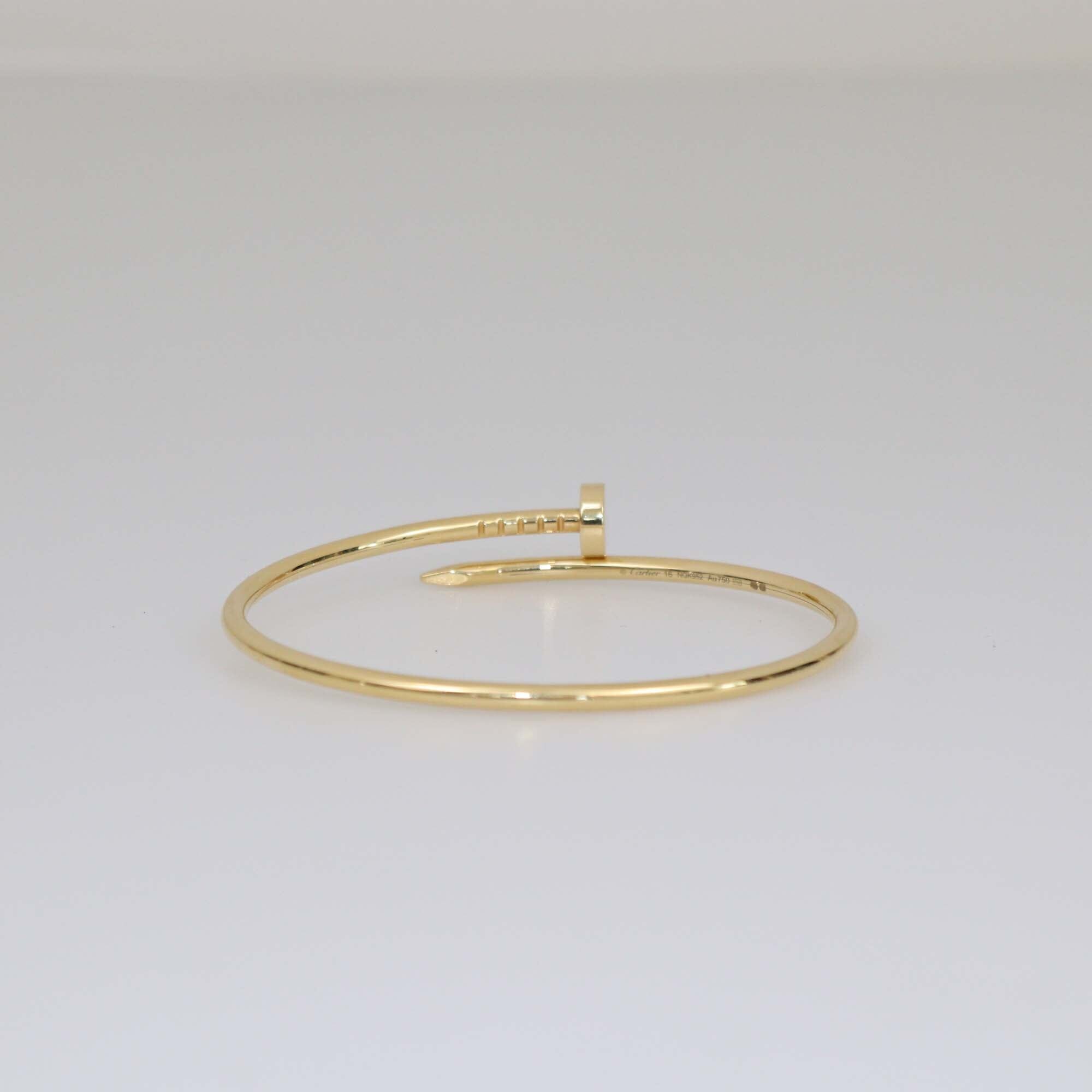 Cartier Juste Un Clou 18k Yellow Gold Small Model Bracelet 16 Womens Cartier 