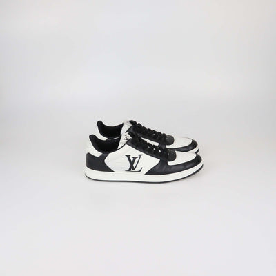 Louis Vuitton White/Black Leather Rivoli Low Top Sneakers