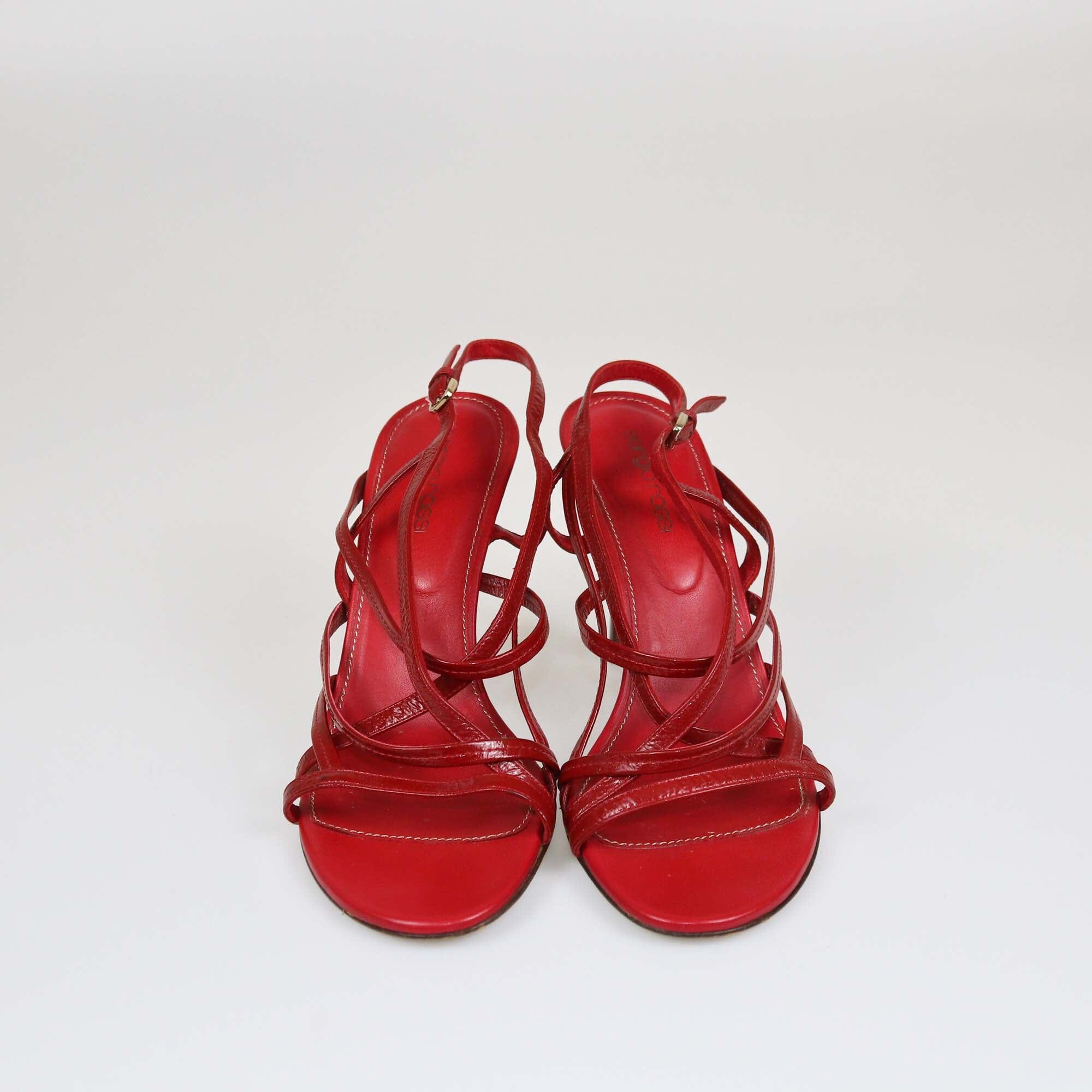 Sergio Rossi Red Strappy Sandals Womens Sergio Rossi 