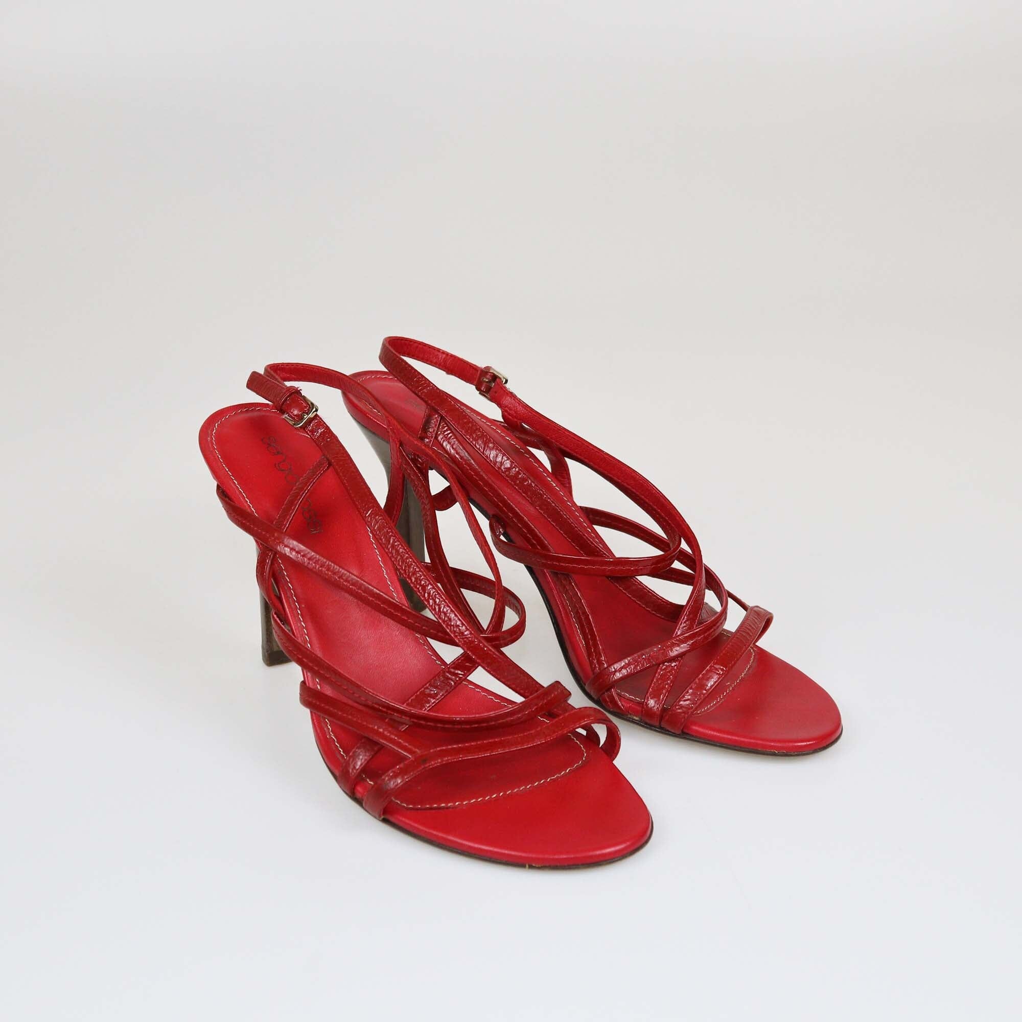 Sergio Rossi Red Strappy Sandals Womens Sergio Rossi 