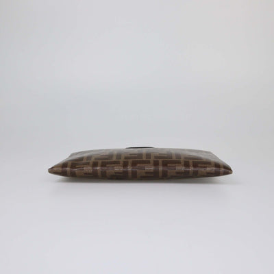 Fendi Brown FF Small Flat Pouch Womens Fendi 