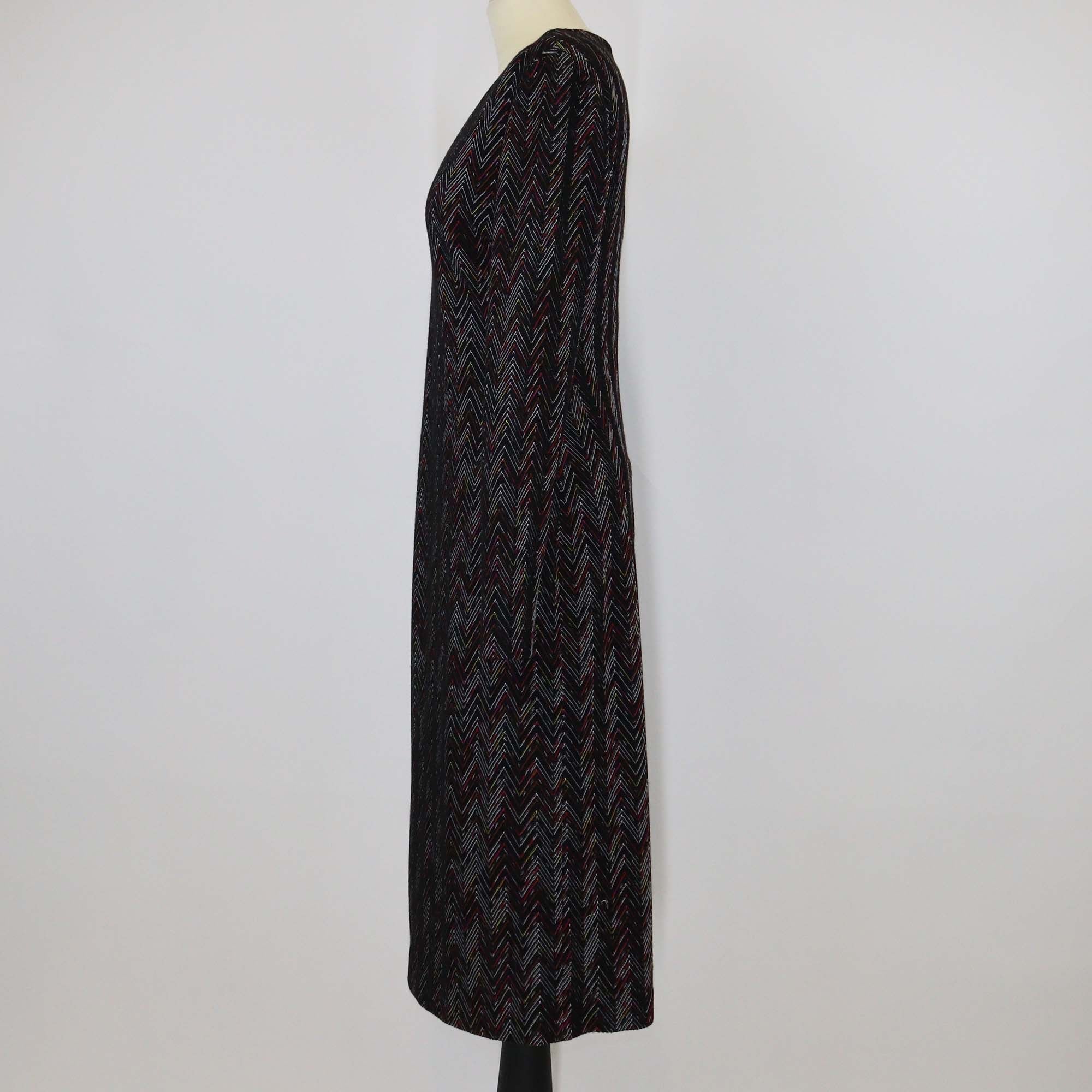 Missoni Multicolor Wool Zigzag Rachel Midi Dress