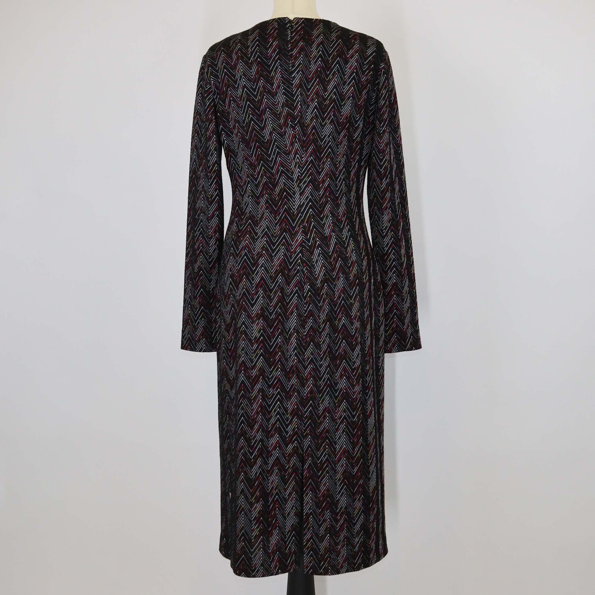 Missoni Multicolor Wool Zigzag Rachel Midi Dress