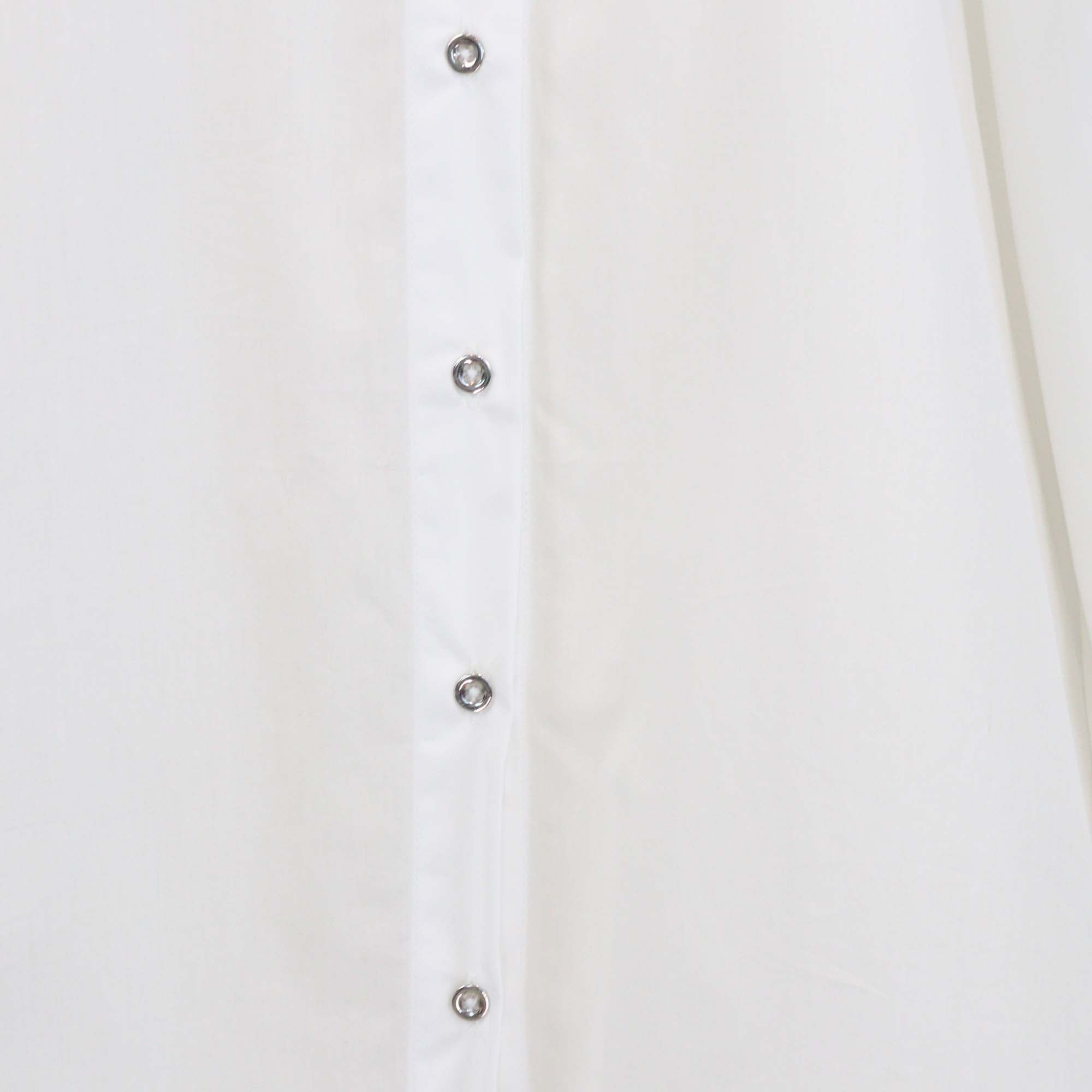 Marques Almeida White Cotton and Ostrich Feather Trim Shirt