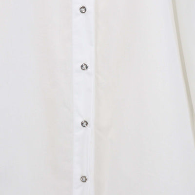 Marques Almeida White Cotton and Ostrich Feather Trim Shirt