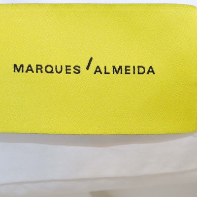 Marques Almeida White Cotton and Ostrich Feather Trim Shirt