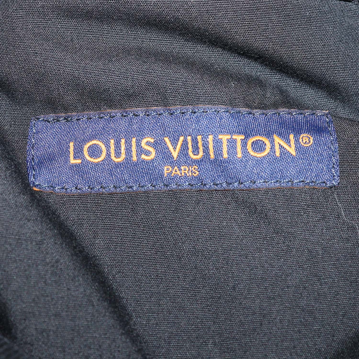 Louis VUitton Black Denim Monogram Fishnet Flared Pants