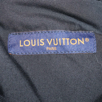 Louis VUitton Black Denim Monogram Fishnet Flared Pants