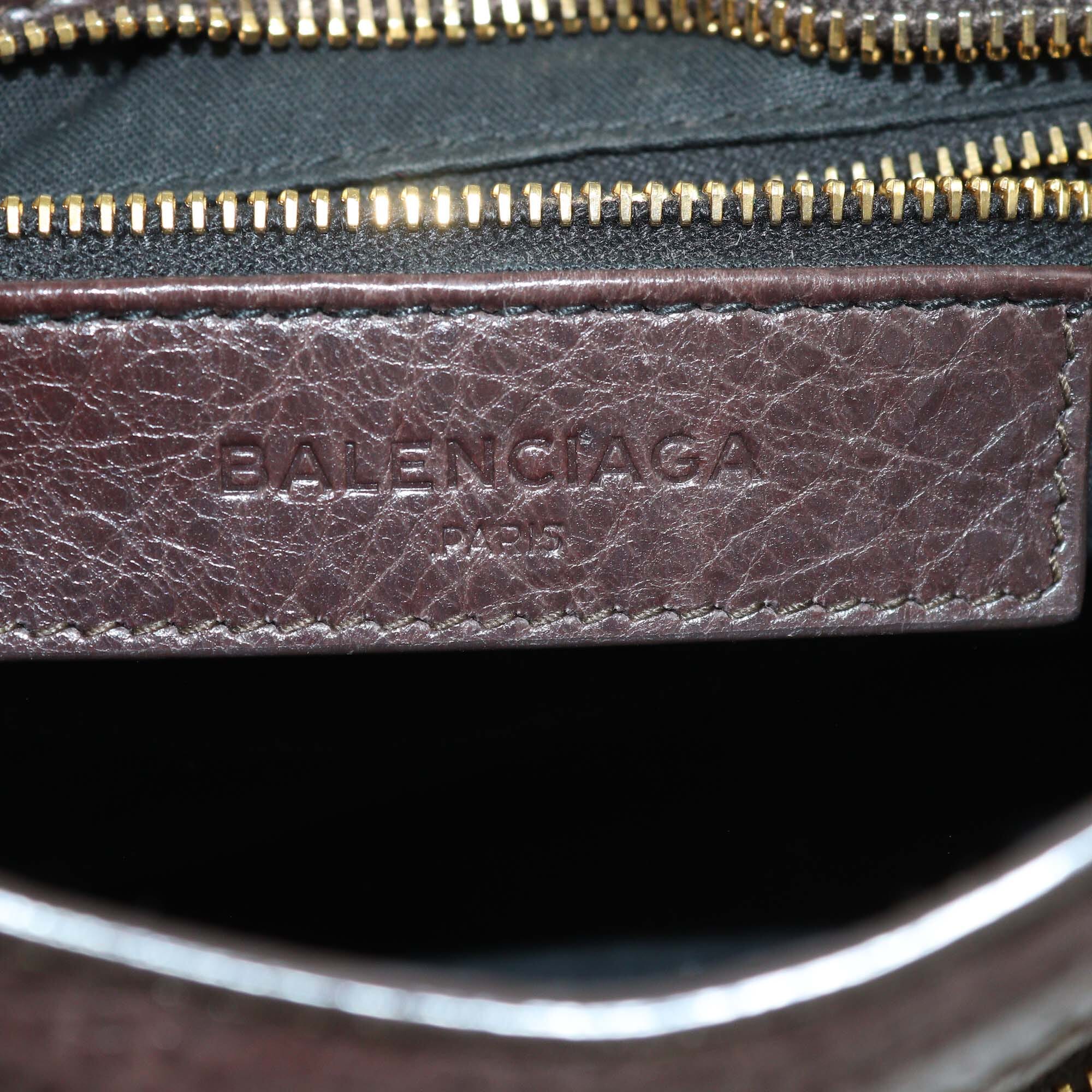Balenciaga Cacao Mini RGH Leather Classic City Bag Womens Balenciaga 