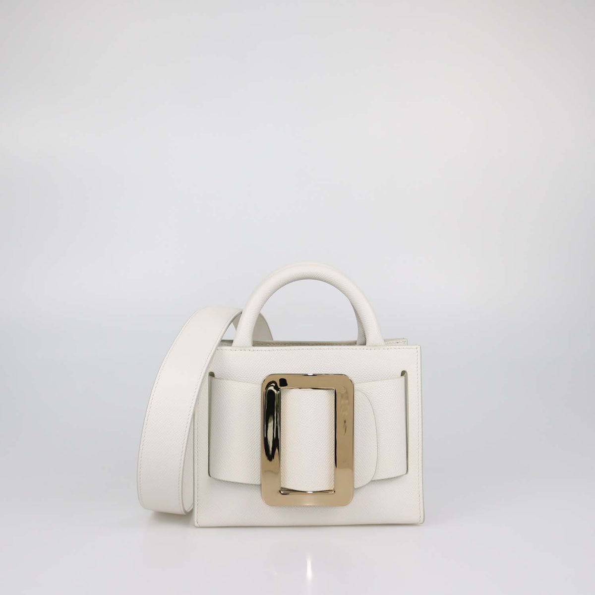 Boyy White Leather Bobby 18 Tote