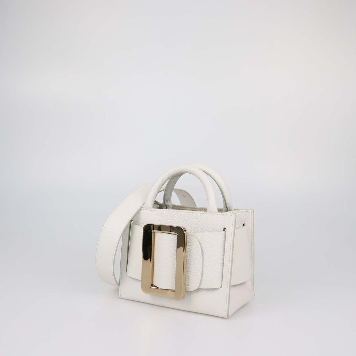 Boyy White Leather Bobby 18 Tote