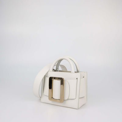 Boyy White Leather Bobby 18 Tote