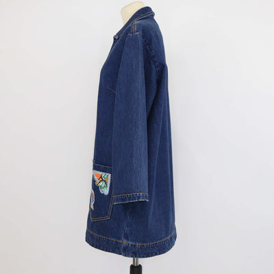 Alemais Blue Denim Patches Speedy Mini Dress