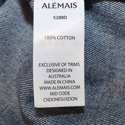 Alemais Blue Denim Patches Speedy Mini Dress