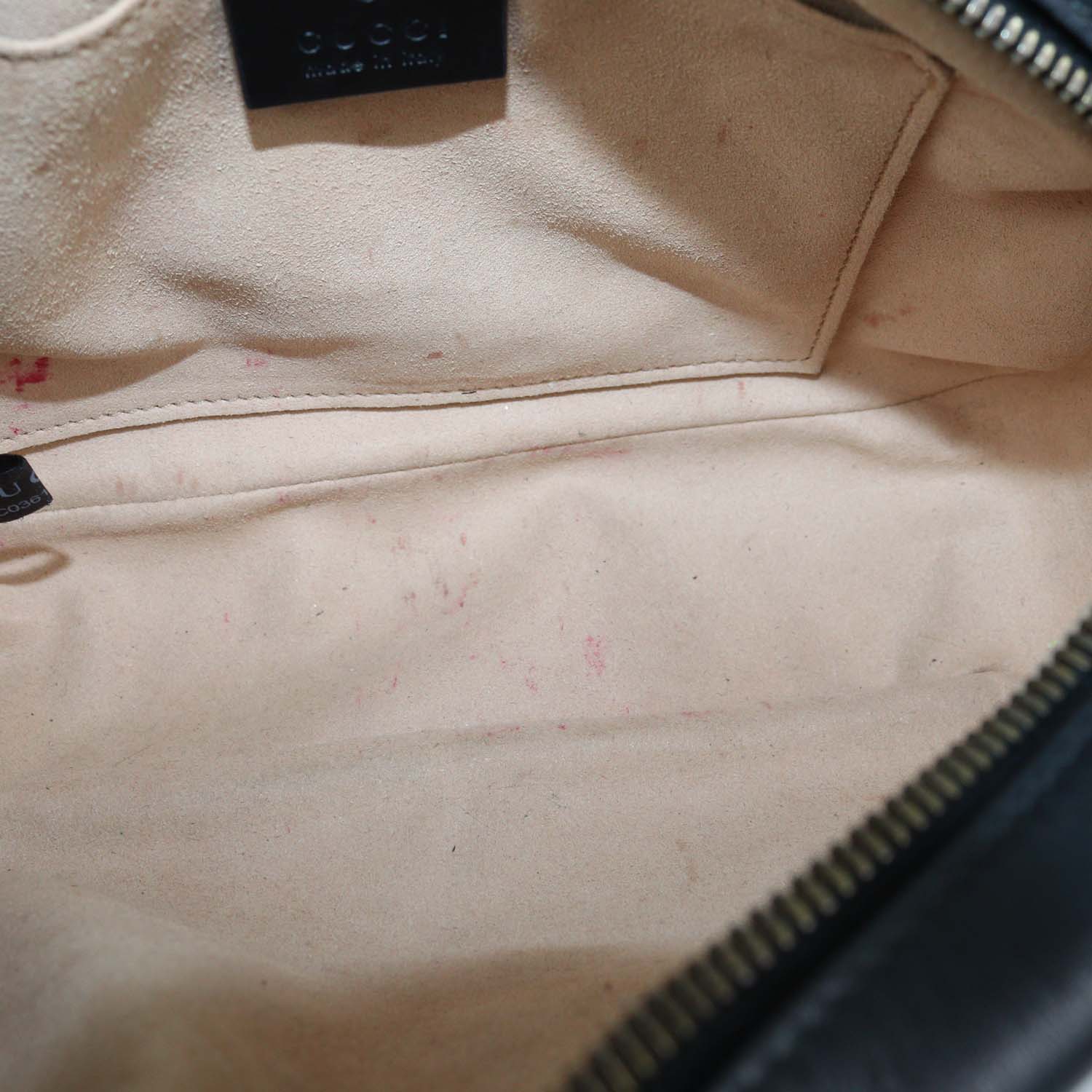 Gucci Black Matelasse Leather Small GG Marmont Camera Bag