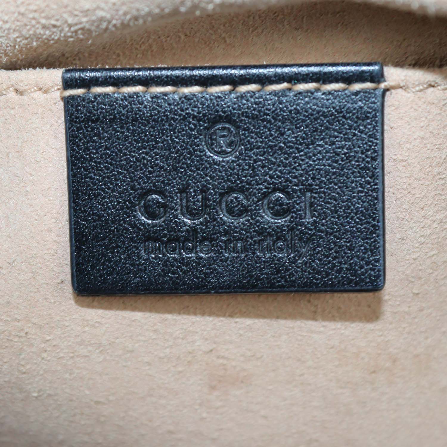 Gucci Black Matelasse Leather Small GG Marmont Camera Bag