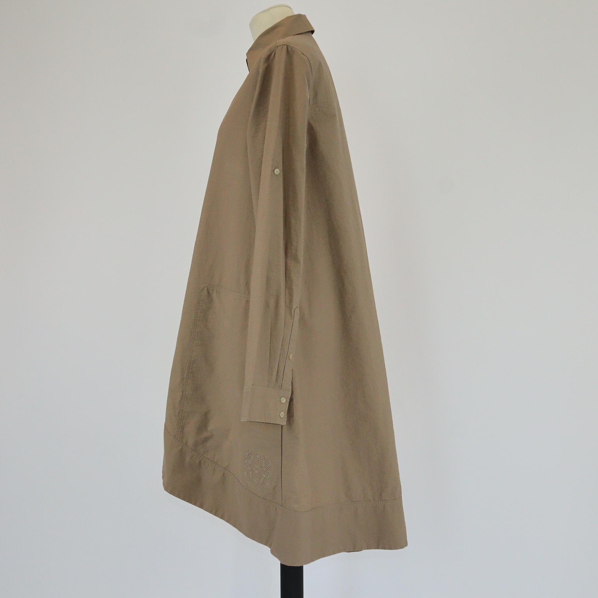 Loewe x Paula's Ibiza Beige V Neck Tunic Midi Dress Womens Loewe x Paula's Ibiza 