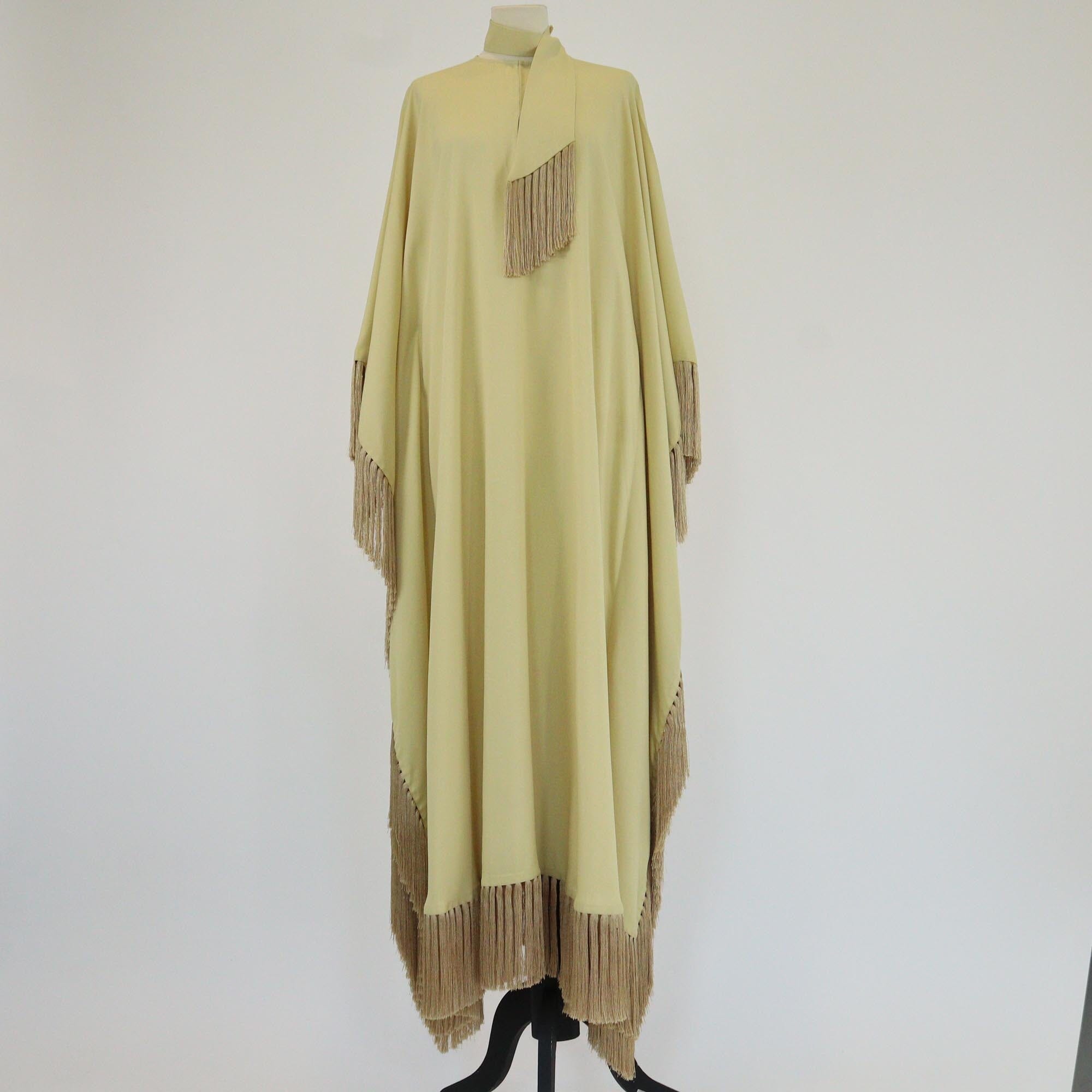 Taller Marmo Mustard Hammamet Fringed Kaftan Womens Taller Marmo 