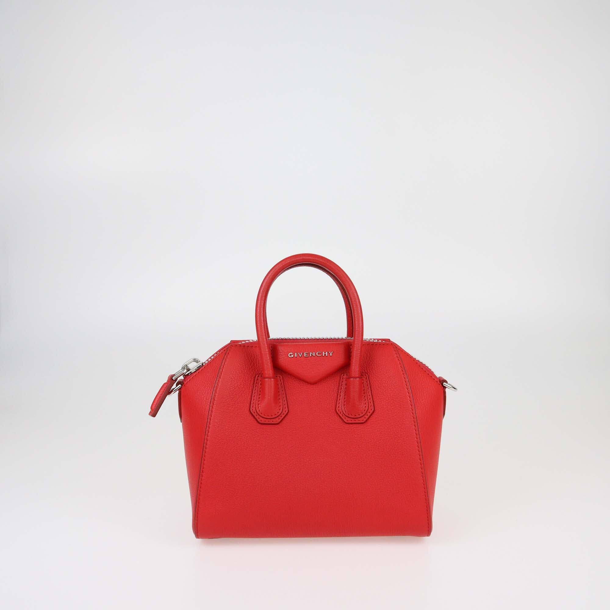 Givenchy Red Mini Leather Antigona Satchel Womens Givenchy 
