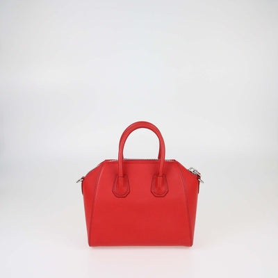 Givenchy Red Mini Leather Antigona Satchel Womens Givenchy 