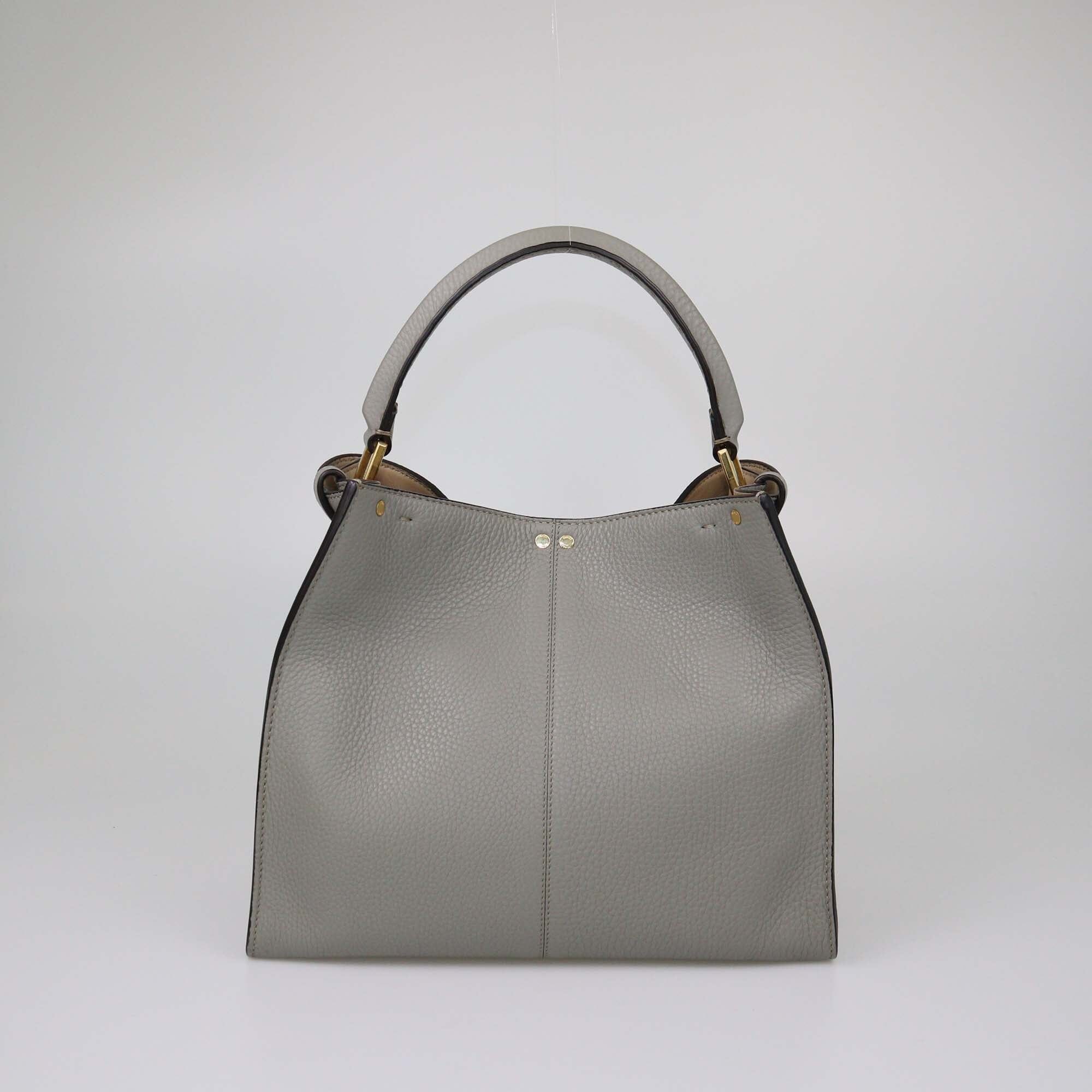 Fendi Grey Medium X-Lite Peekaboo Top Handle Bag Womens Fendi 