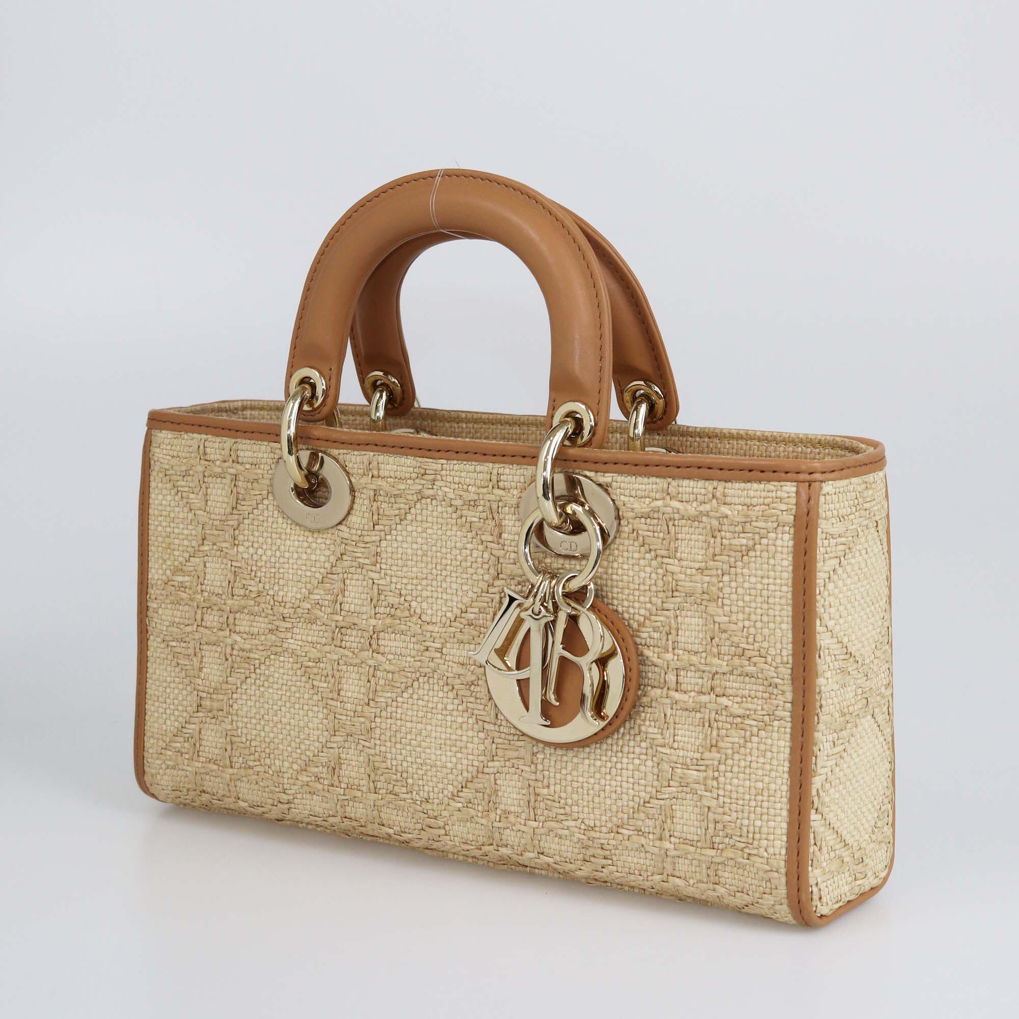 Christian Dior Beige/Brown Cannage Lady D-Joy Bag Womens Christian Dior 