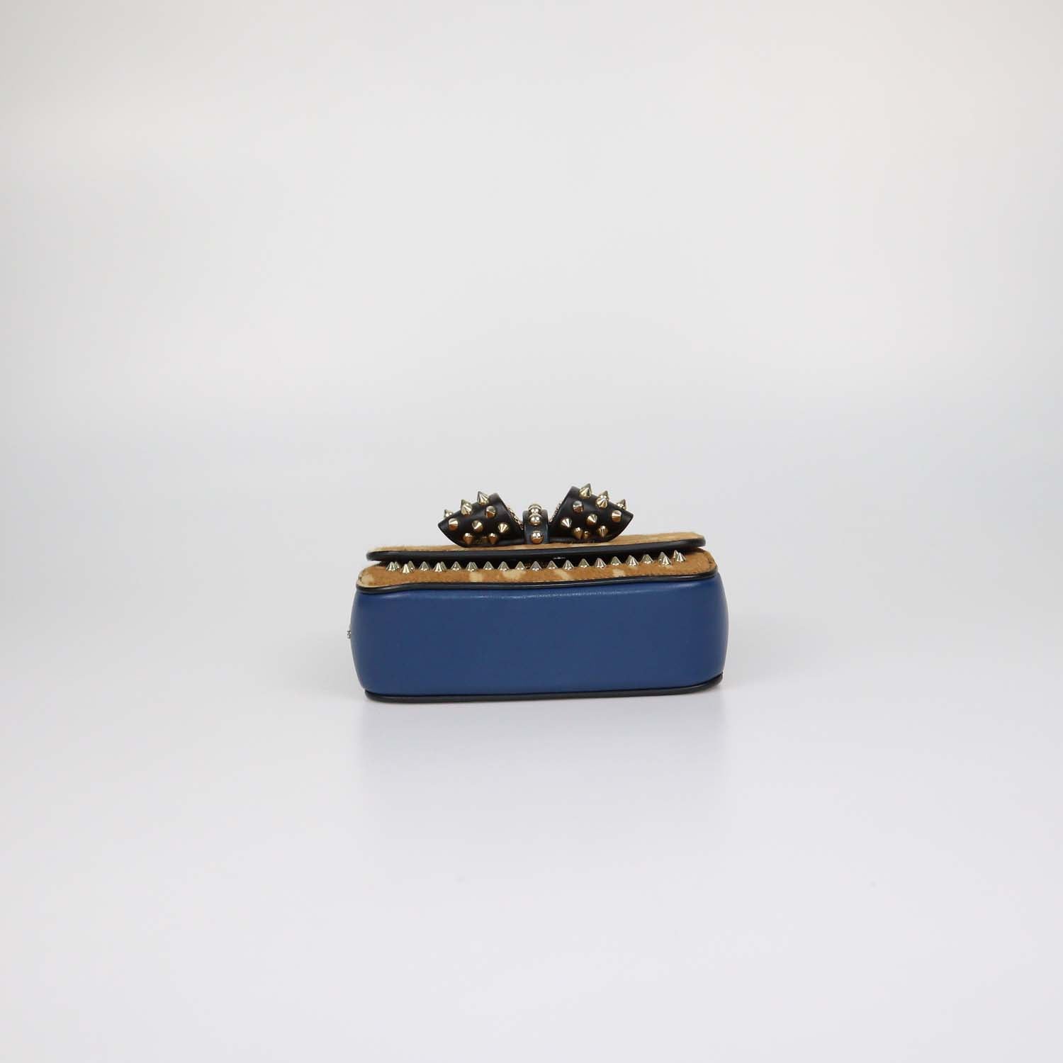 Christian Louboutin Tricolor Pony Hair Spikes Sweet Charity Shoulder Bag