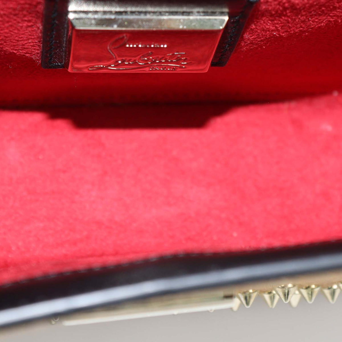 Christian Louboutin Tricolor Pony Hair Spikes Sweet Charity Shoulder Bag