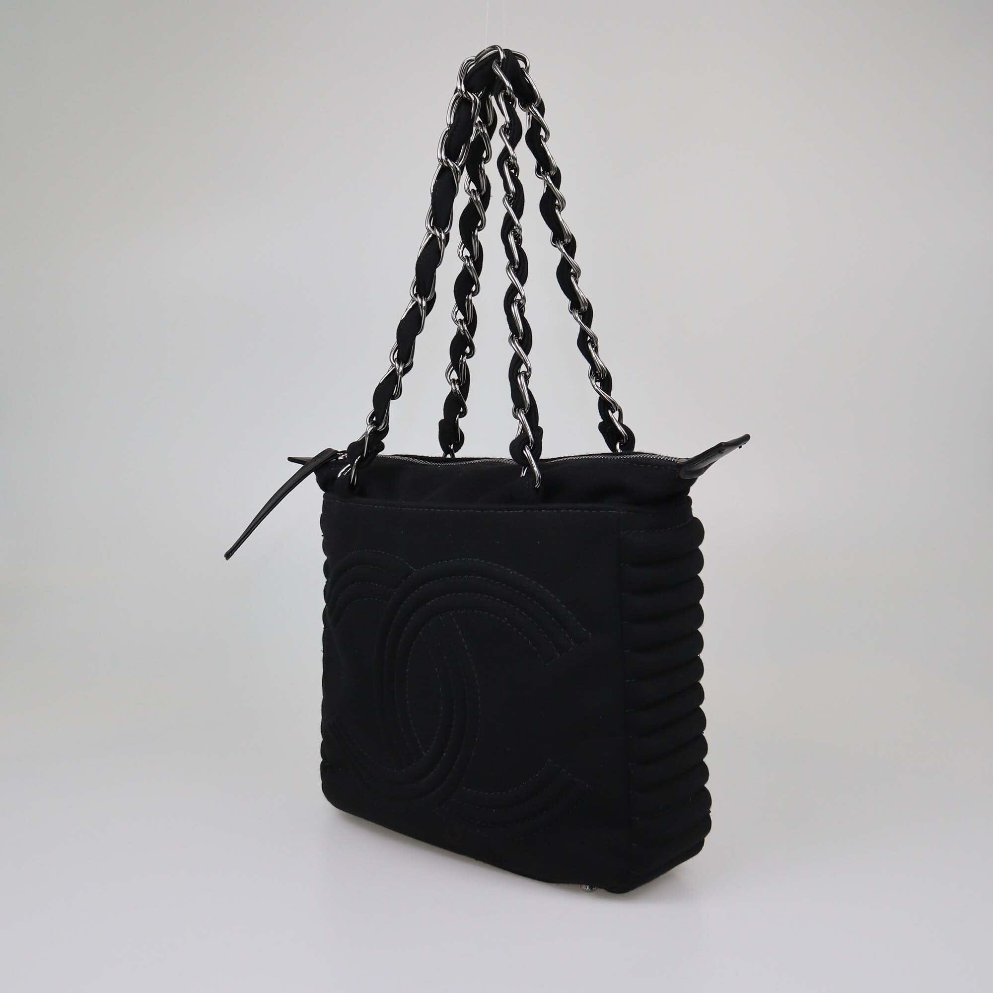 Chanel Black CC Chain Tote Womens Chanel 