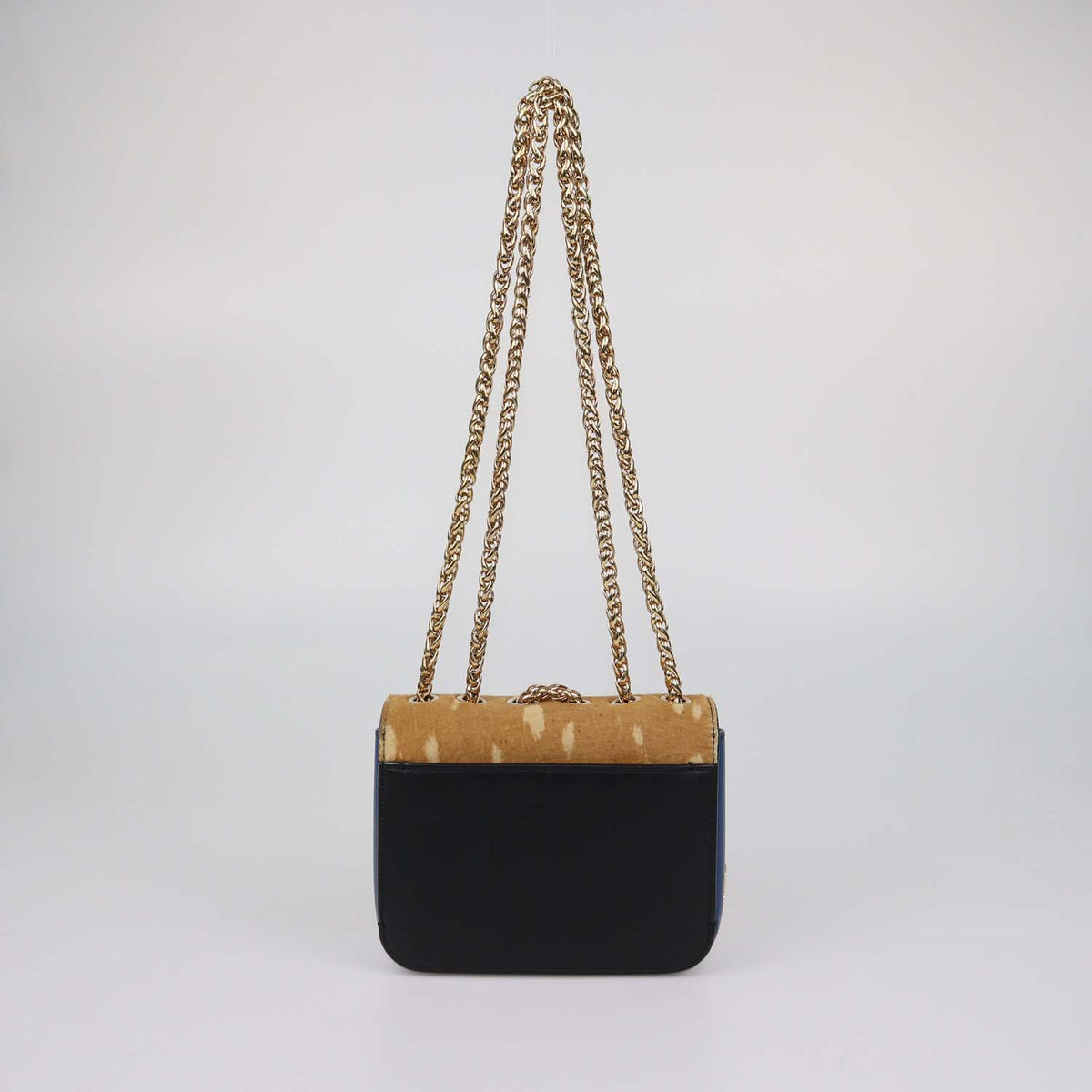 Christian Louboutin Tricolor Pony Hair Spikes Sweet Charity Shoulder Bag
