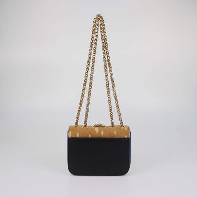 Christian Louboutin Tricolor Pony Hair Spikes Sweet Charity Shoulder Bag