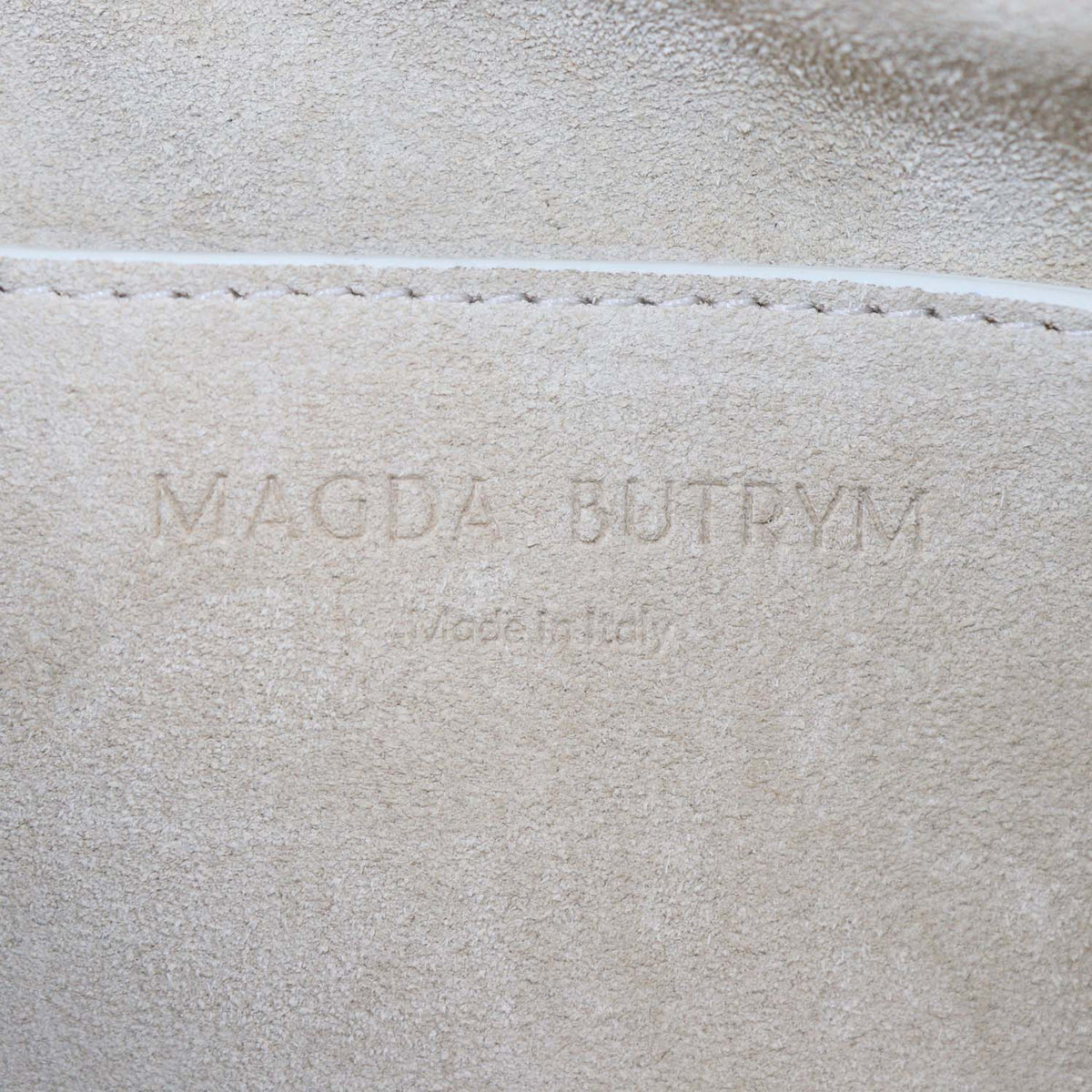 Magda Butrym Off White Leather Brigitte Square Bag
