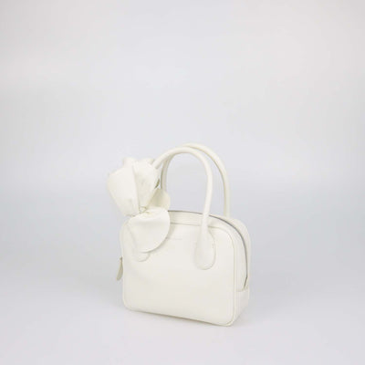 Magda Butrym Off White Leather Brigitte Square Bag