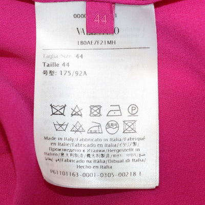 Valentino Fuchsia Silk Tie Neck Tunic Top
